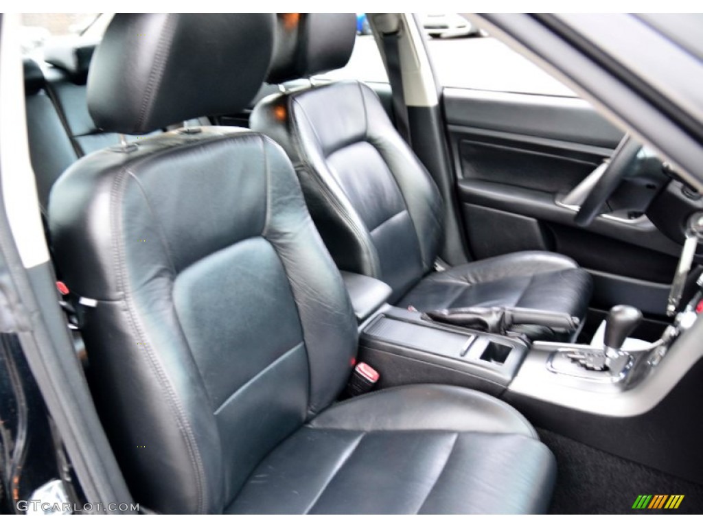 2009 Legacy 2.5i Sedan - Obsidian Black Pearl / Off Black photo #11