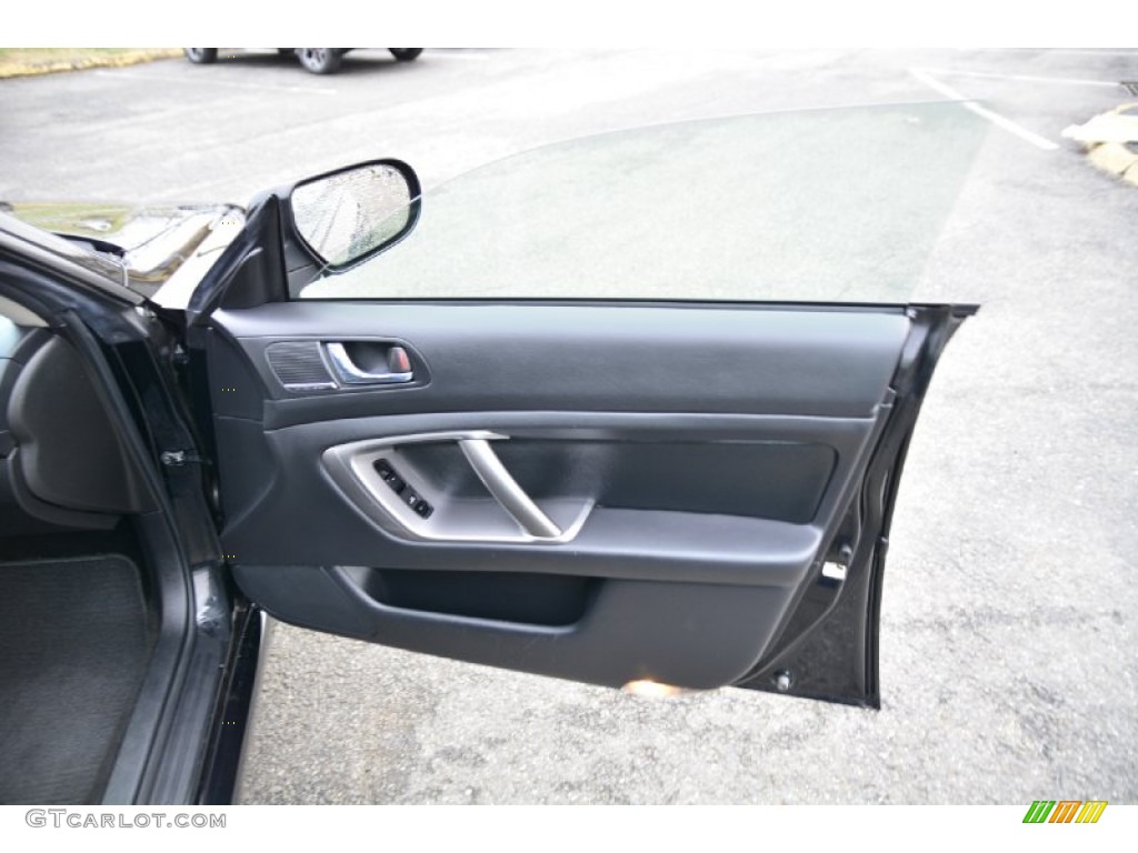 2009 Legacy 2.5i Sedan - Obsidian Black Pearl / Off Black photo #16