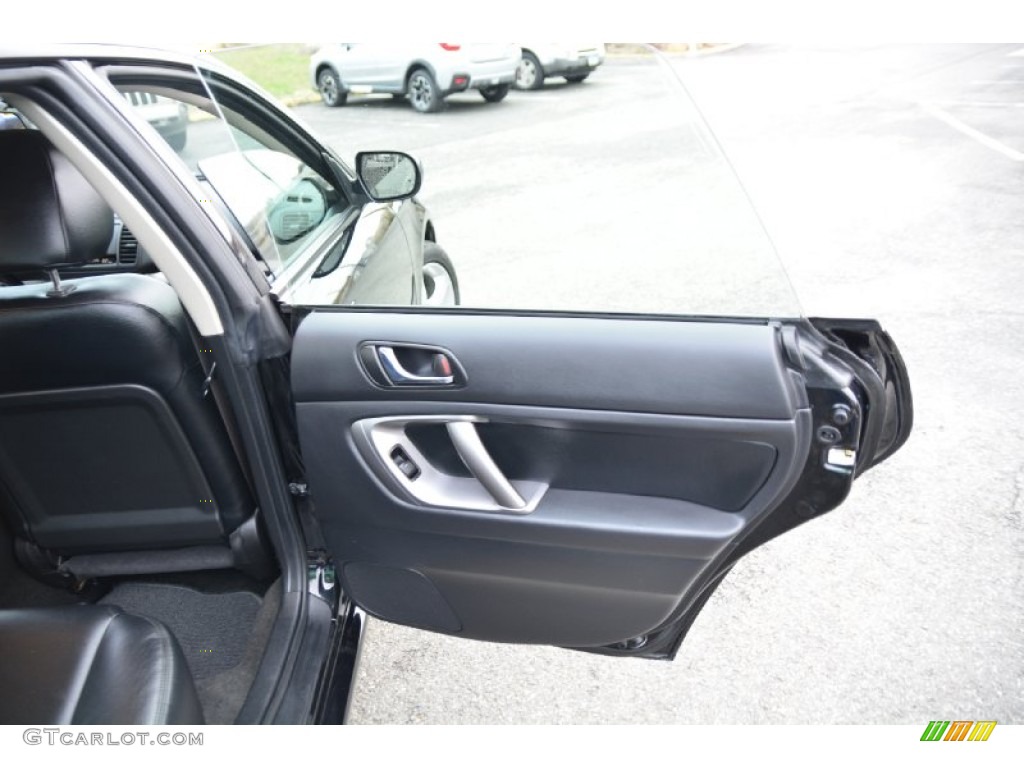 2009 Legacy 2.5i Sedan - Obsidian Black Pearl / Off Black photo #17