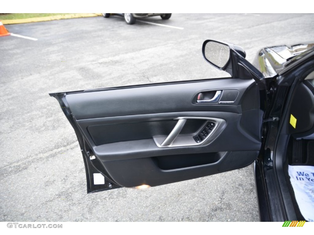 2009 Legacy 2.5i Sedan - Obsidian Black Pearl / Off Black photo #18