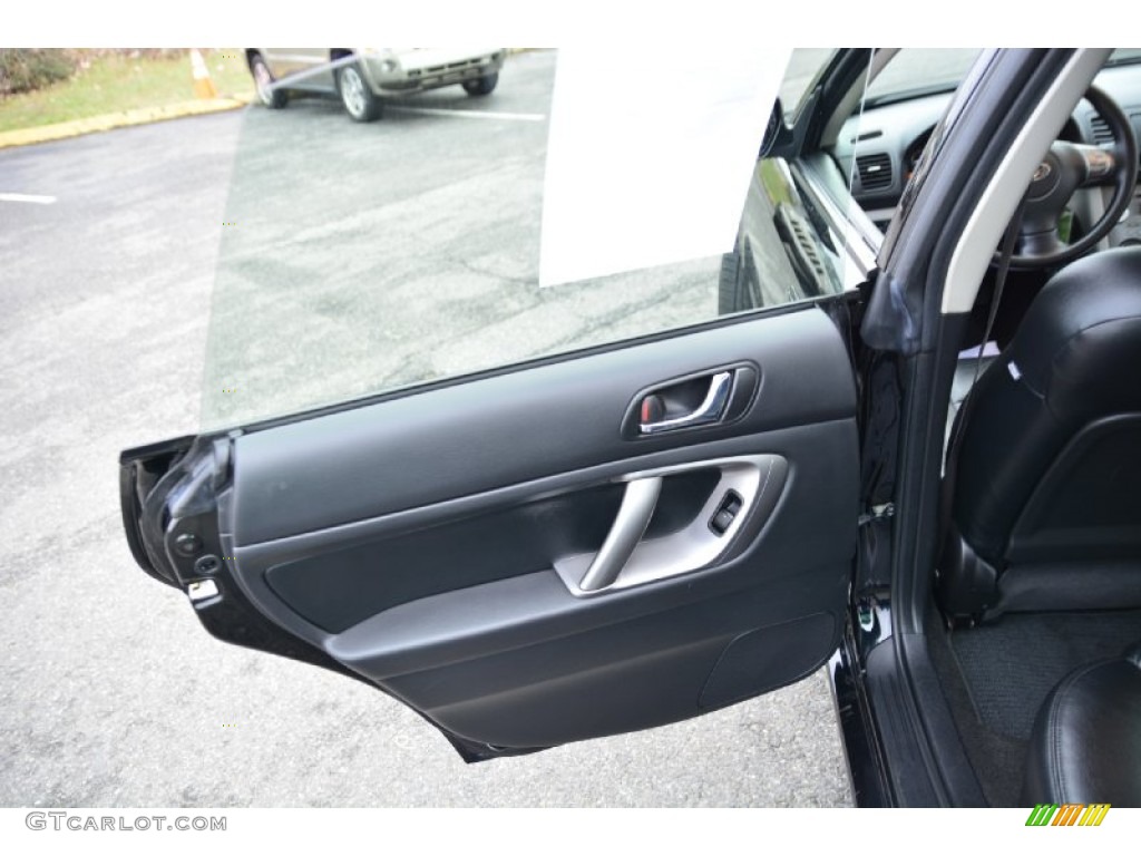 2009 Legacy 2.5i Sedan - Obsidian Black Pearl / Off Black photo #19