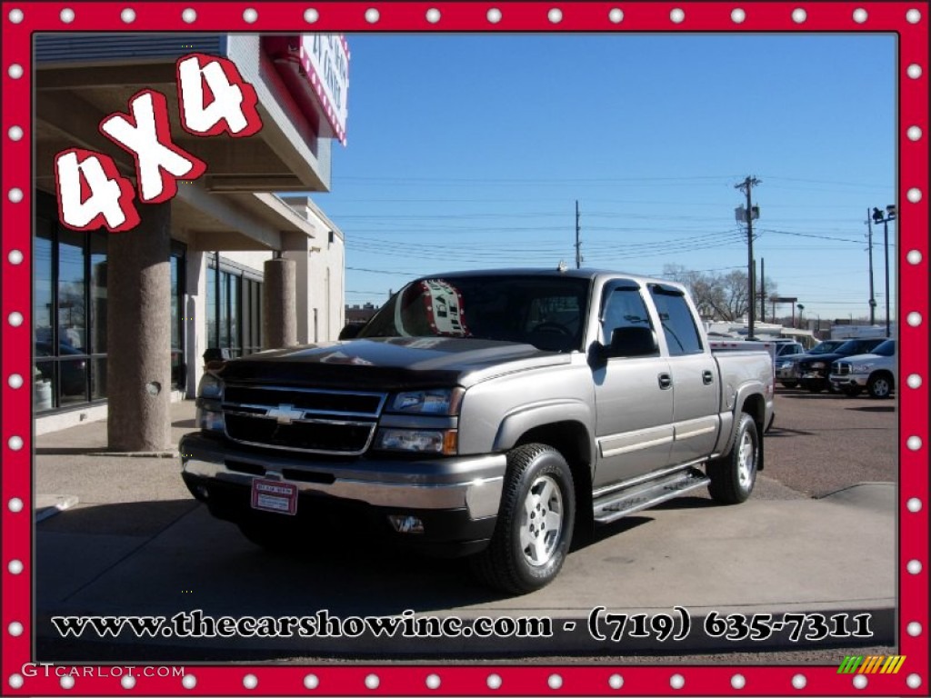 2007 Silverado 1500 Classic LT  Z71 Crew Cab 4x4 - Silver Birch Metallic / Dark Charcoal photo #1