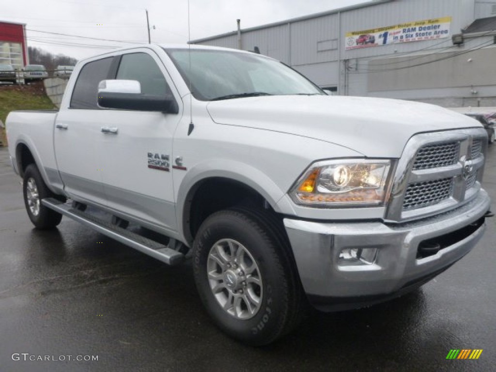 Bright White 2015 Ram 2500 Laramie Crew Cab 4x4 Exterior Photo #99861477