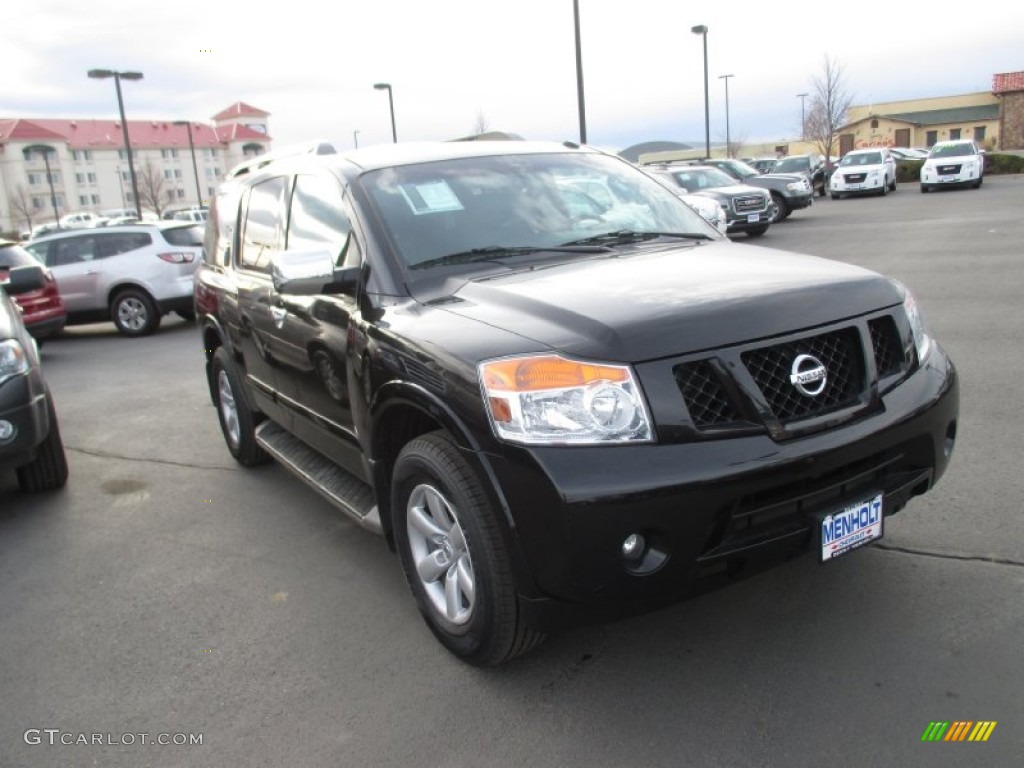 2012 Armada SL 4WD - Galaxy Black / Almond photo #1