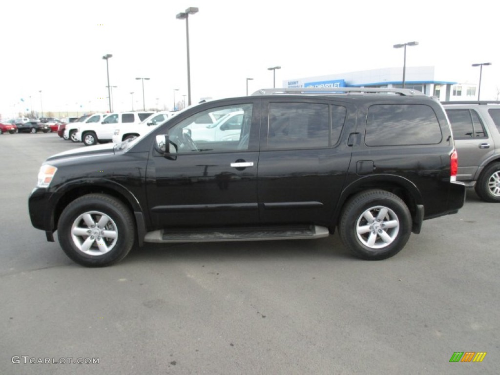 2012 Armada SL 4WD - Galaxy Black / Almond photo #3