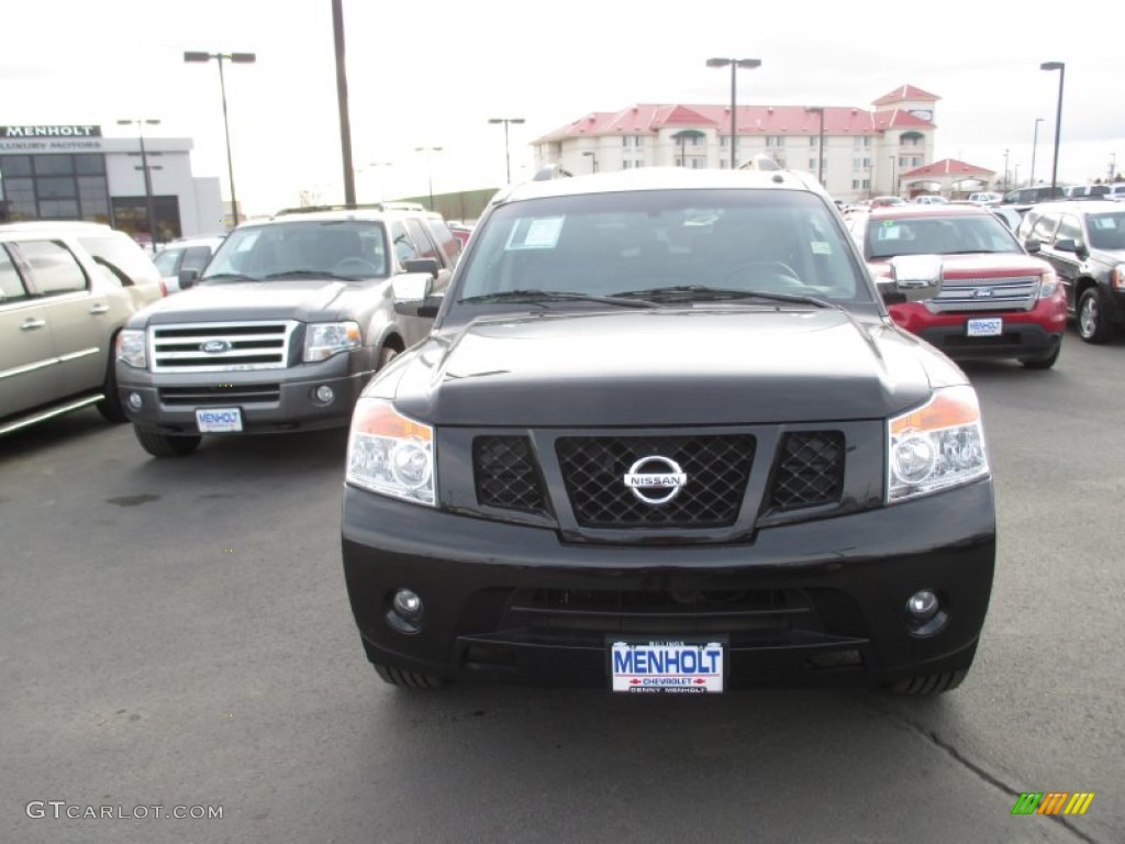 2012 Armada SL 4WD - Galaxy Black / Almond photo #8