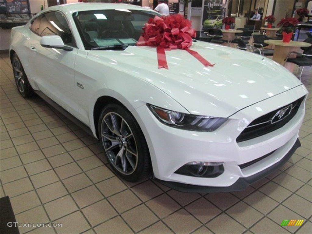 50th Anniversary Wimbledon White 2015 Ford Mustang 50th Anniversary GT Coupe Exterior Photo #99868311