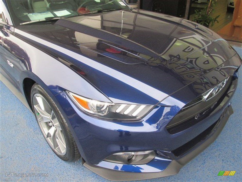 2015 Mustang 50th Anniversary GT Coupe - 50th Anniversary Kona Blue Metallic / 50th Anniversary Cashmere photo #2
