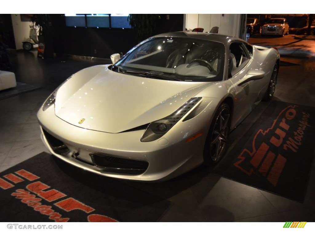 2012 458 Italia - Argento Nurburgring (Silver Metallic) / Blu Medio photo #1