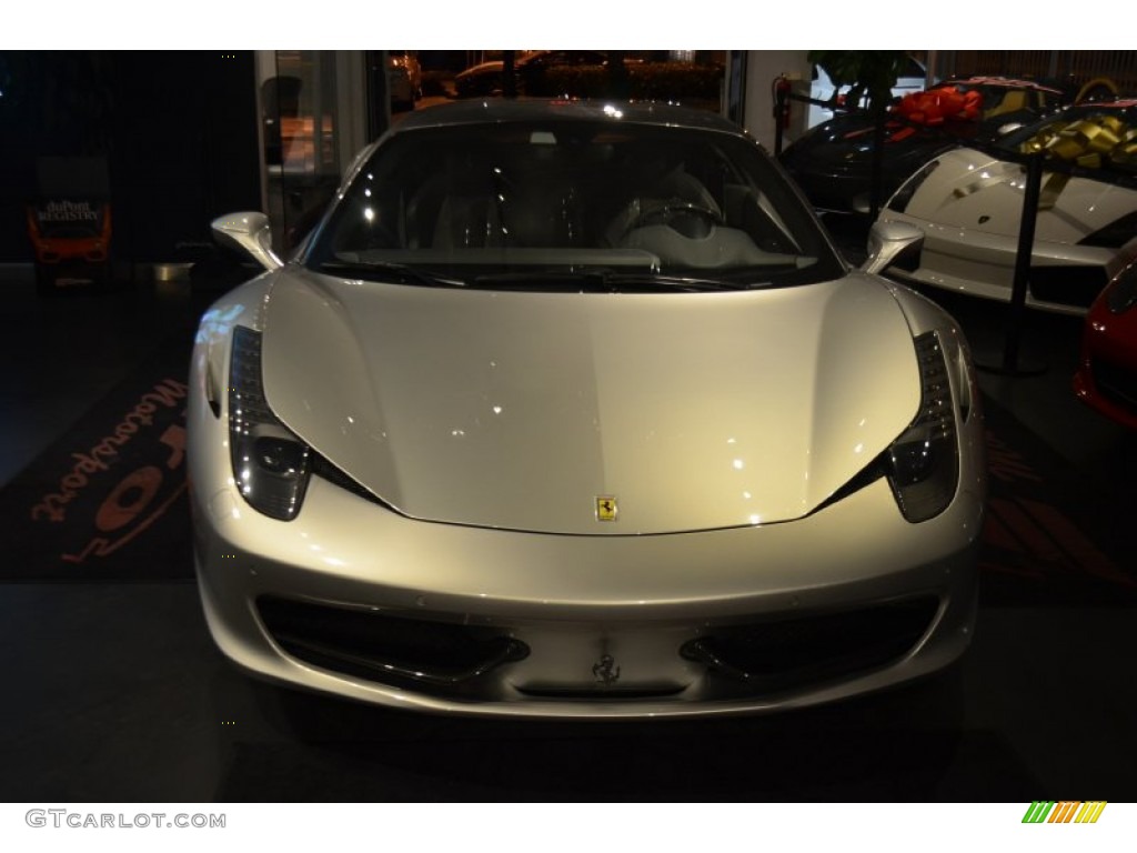 2012 458 Italia - Argento Nurburgring (Silver Metallic) / Blu Medio photo #2