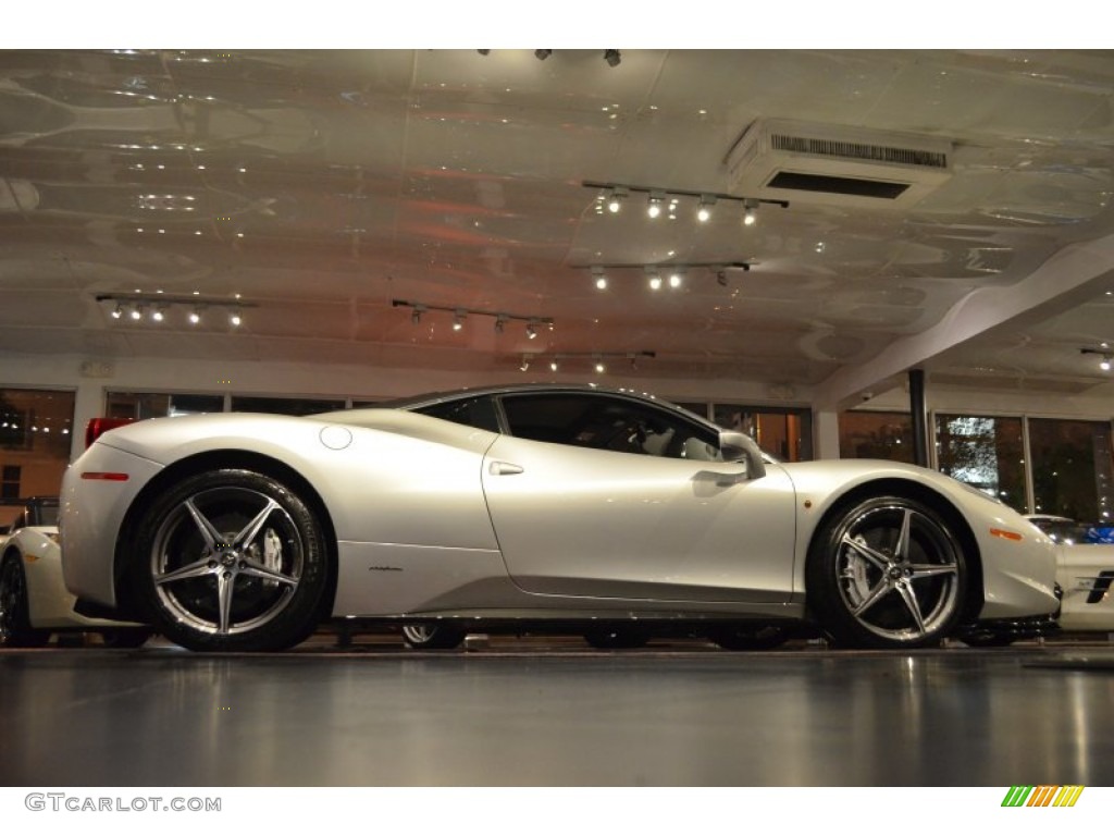 2012 458 Italia - Argento Nurburgring (Silver Metallic) / Blu Medio photo #7