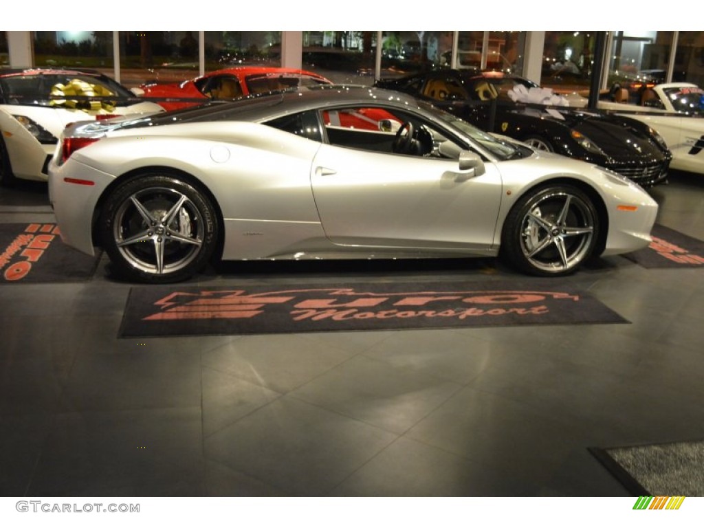 2012 458 Italia - Argento Nurburgring (Silver Metallic) / Blu Medio photo #11