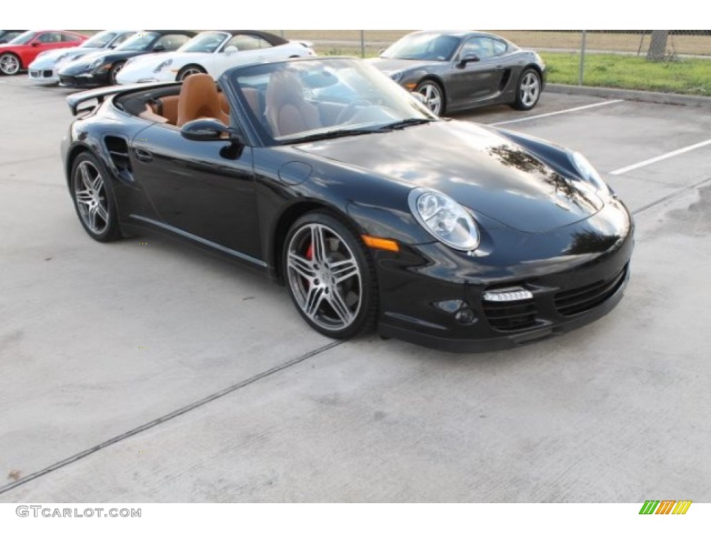 2008 911 Turbo Cabriolet - Black / Natural Brown photo #1