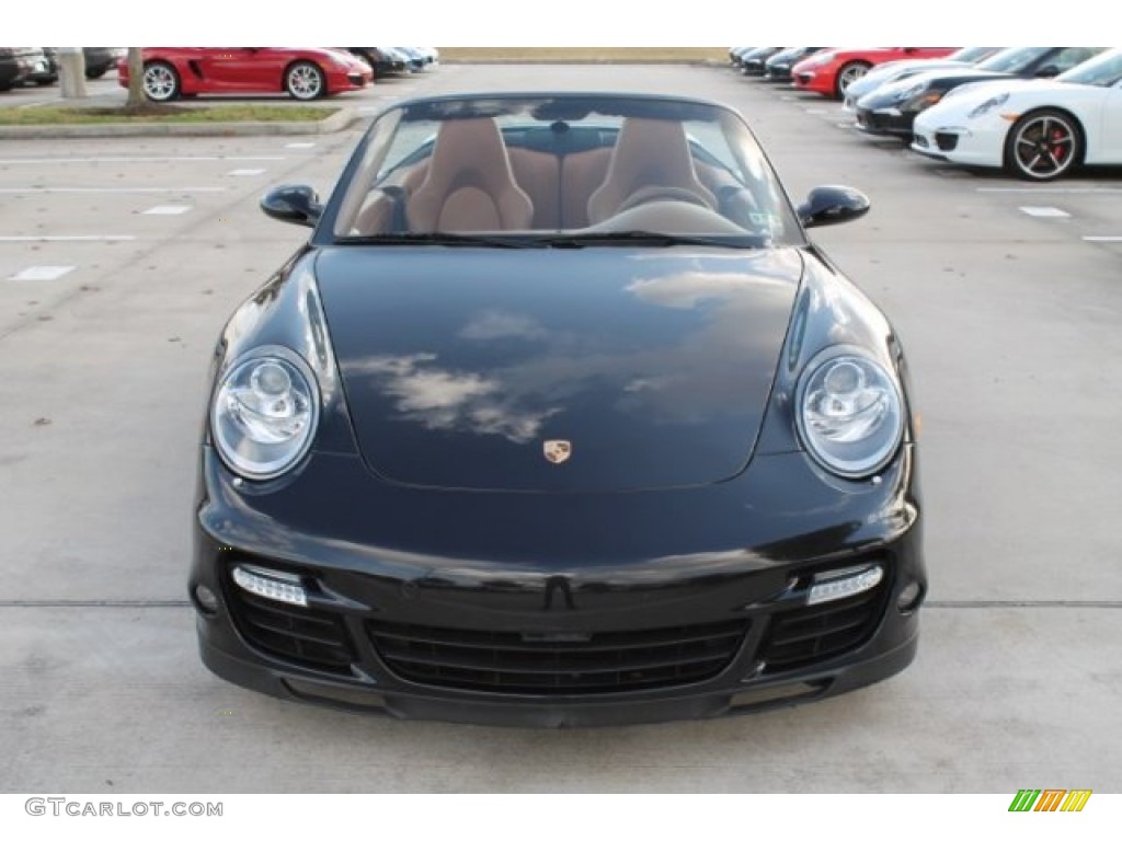 2008 911 Turbo Cabriolet - Black / Natural Brown photo #3