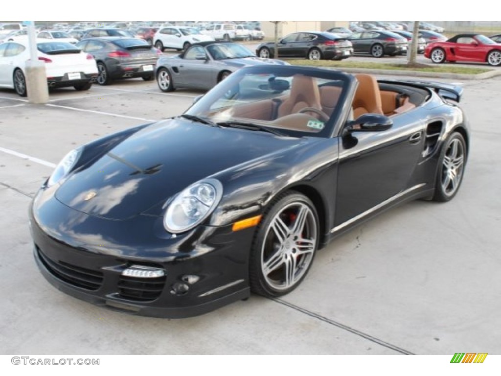 2008 911 Turbo Cabriolet - Black / Natural Brown photo #5