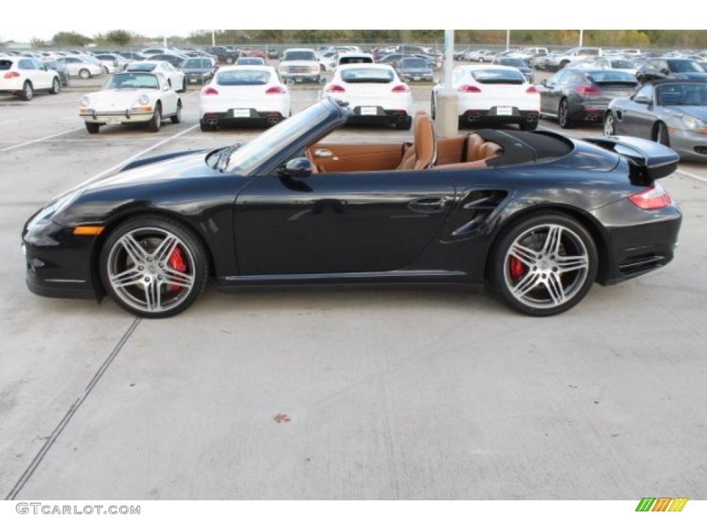 2008 911 Turbo Cabriolet - Black / Natural Brown photo #6