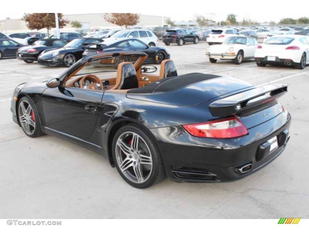 2008 911 Turbo Cabriolet - Black / Natural Brown photo #7