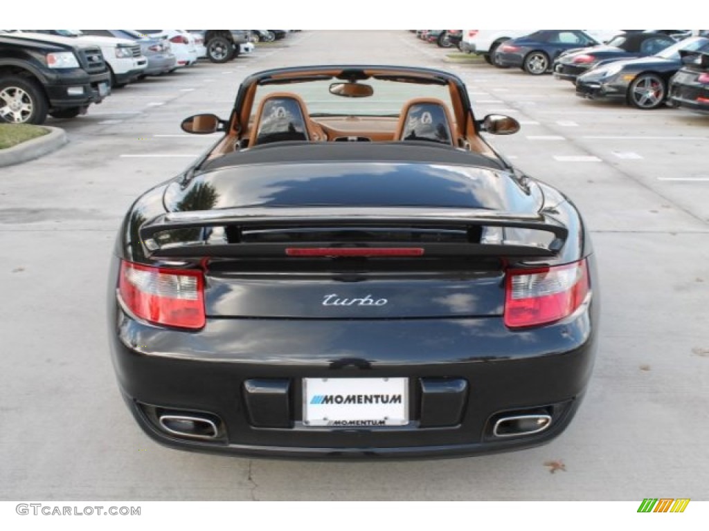 2008 911 Turbo Cabriolet - Black / Natural Brown photo #8