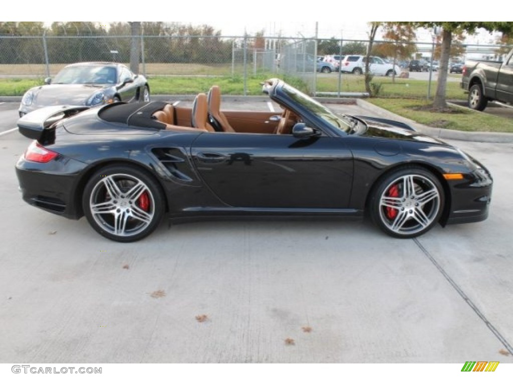 2008 911 Turbo Cabriolet - Black / Natural Brown photo #10