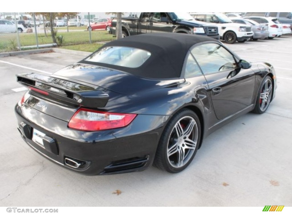 2008 911 Turbo Cabriolet - Black / Natural Brown photo #13