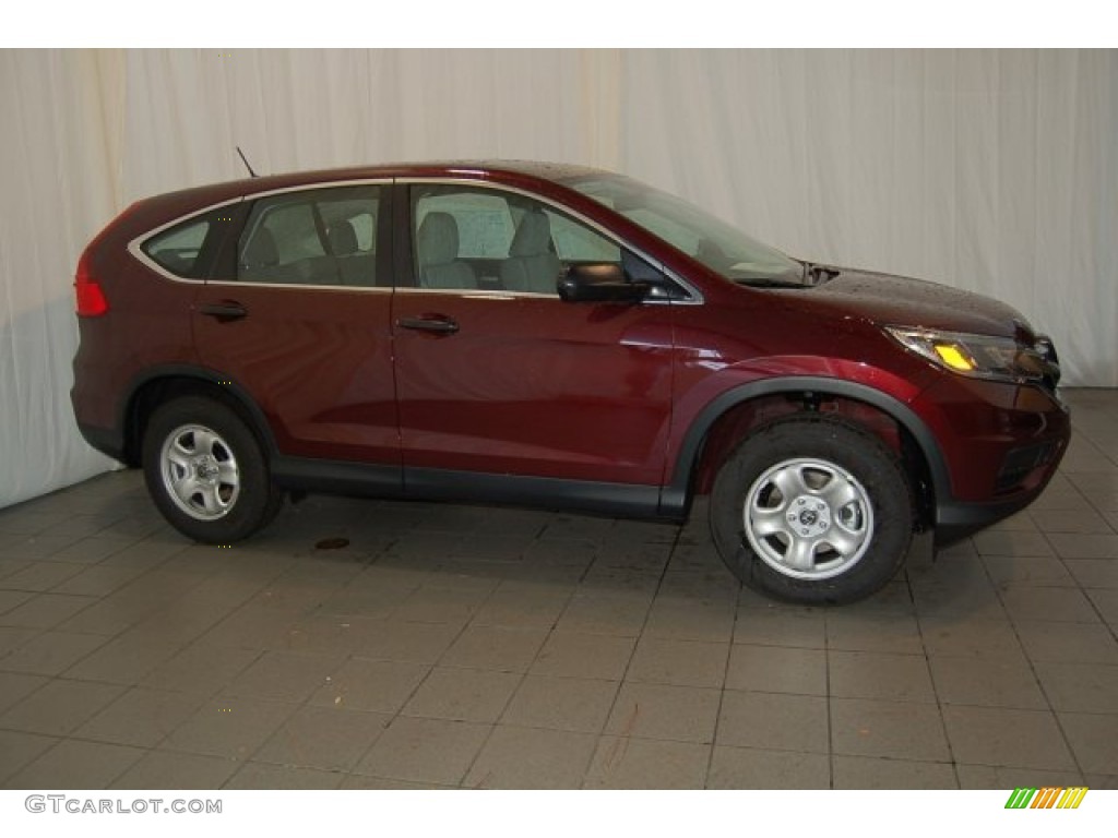 2015 CR-V LX - Basque Red Pearl II / Gray photo #5