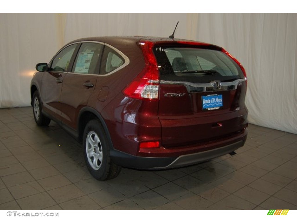 2015 CR-V LX - Basque Red Pearl II / Gray photo #7