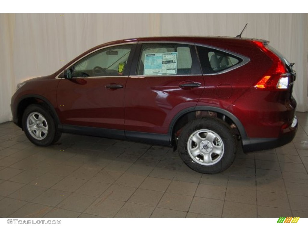 2015 CR-V LX - Basque Red Pearl II / Gray photo #8