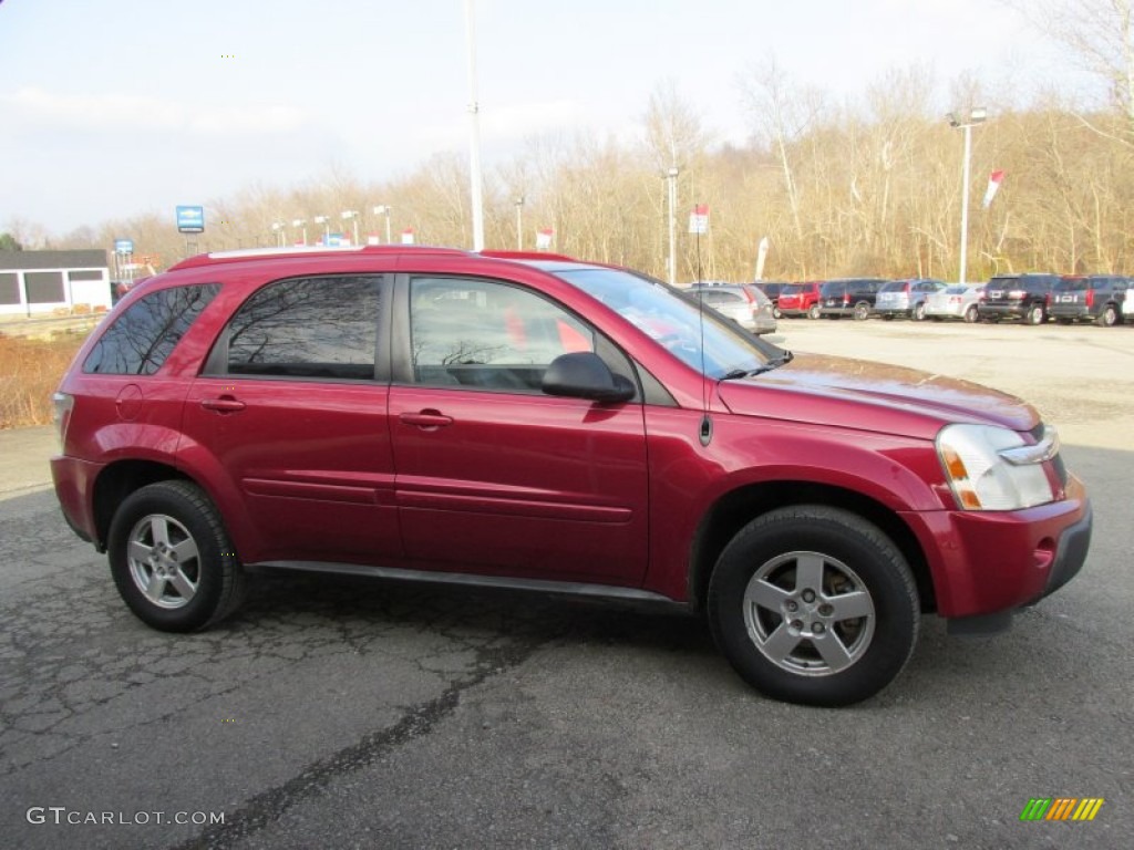 2005 Equinox LT AWD - Salsa Red Metallic / Light Gray photo #9