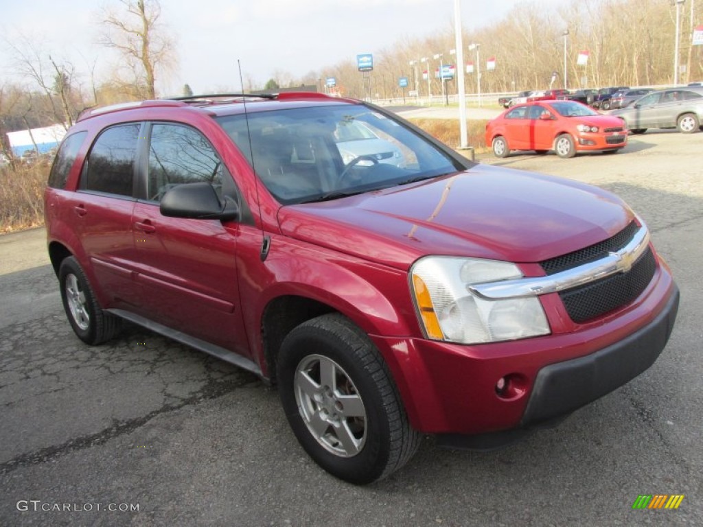 2005 Equinox LT AWD - Salsa Red Metallic / Light Gray photo #11