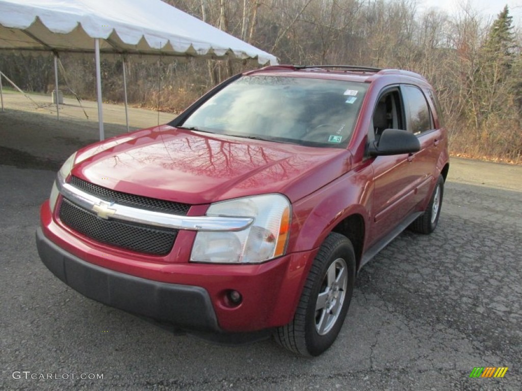2005 Equinox LT AWD - Salsa Red Metallic / Light Gray photo #13