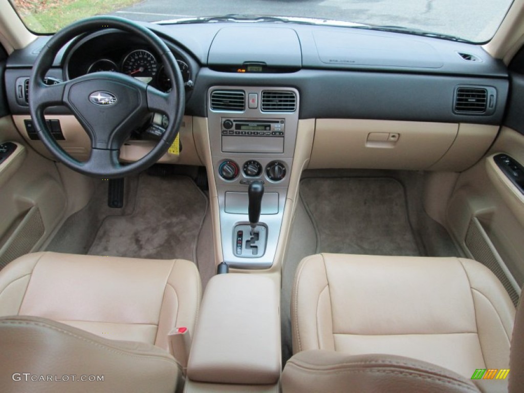 2006 Subaru Forester 2.5 X Desert Beige Dashboard Photo #99880620