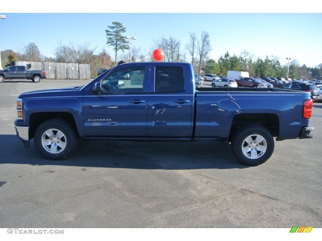 2015 Silverado 1500 LT Double Cab - Deep Ocean Blue Metallic / Jet Black photo #3