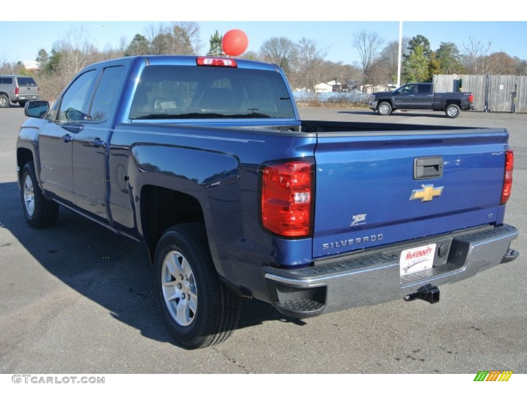 2015 Silverado 1500 LT Double Cab - Deep Ocean Blue Metallic / Jet Black photo #4