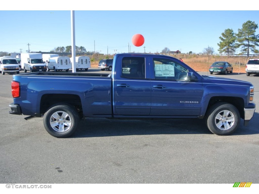 2015 Silverado 1500 LT Double Cab - Deep Ocean Blue Metallic / Jet Black photo #6