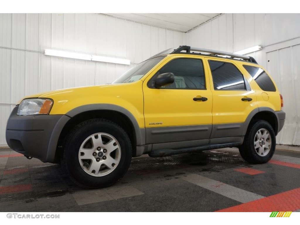 2002 Escape XLT V6 4WD - Chrome Yellow / Medium Graphite photo #2