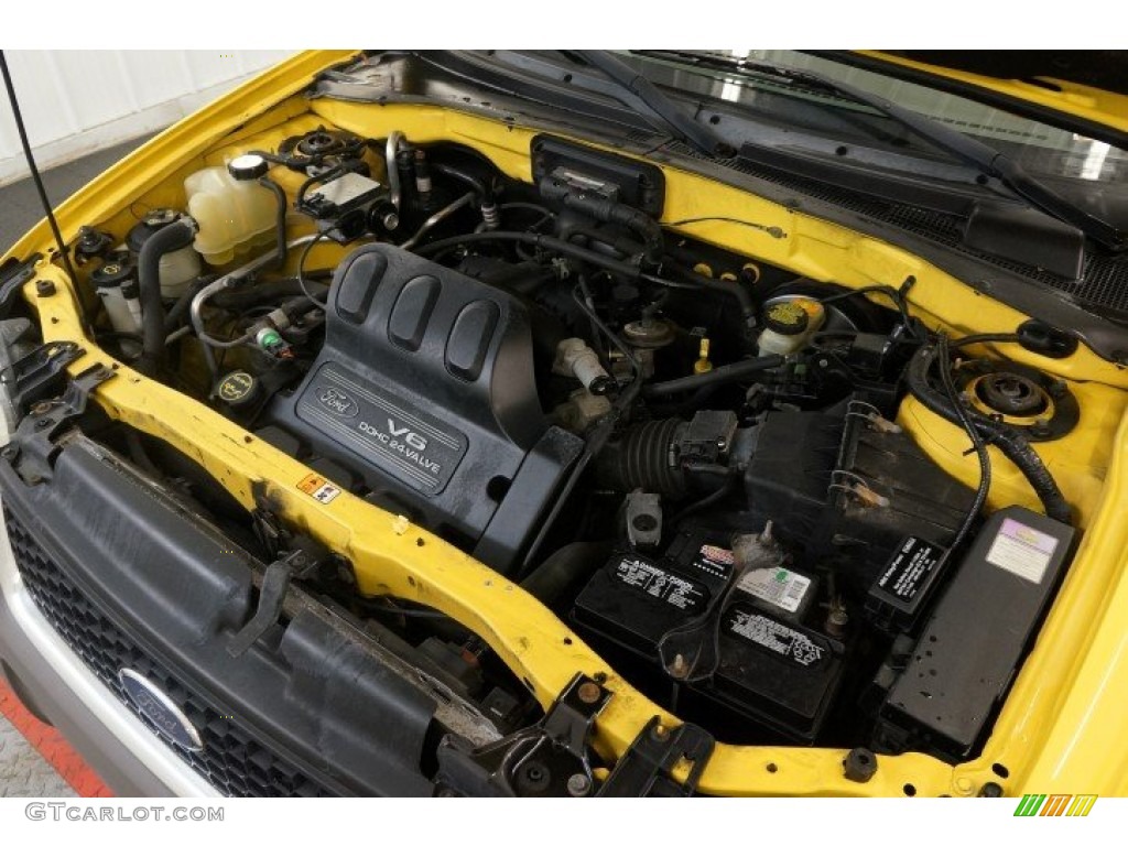 2002 Escape XLT V6 4WD - Chrome Yellow / Medium Graphite photo #34