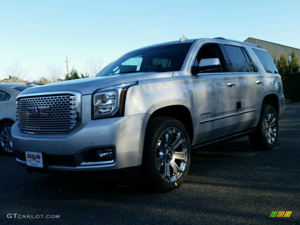 2015 Yukon Denali 4WD - Champagne Silver Metallic / Jet Black photo #1