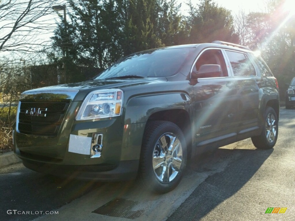 2015 Terrain SLE AWD - Cypress Green Metallic / Jet Black photo #1