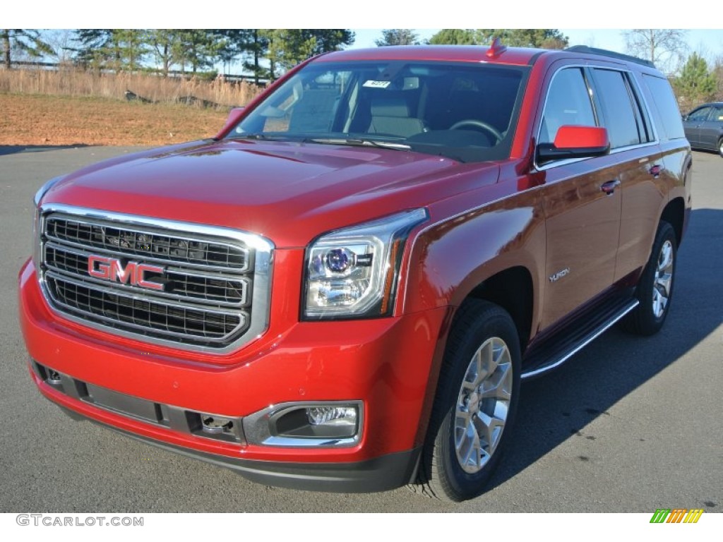 2015 Yukon SLE 4WD - Crystal Red Tintcoat / Jet Black photo #2