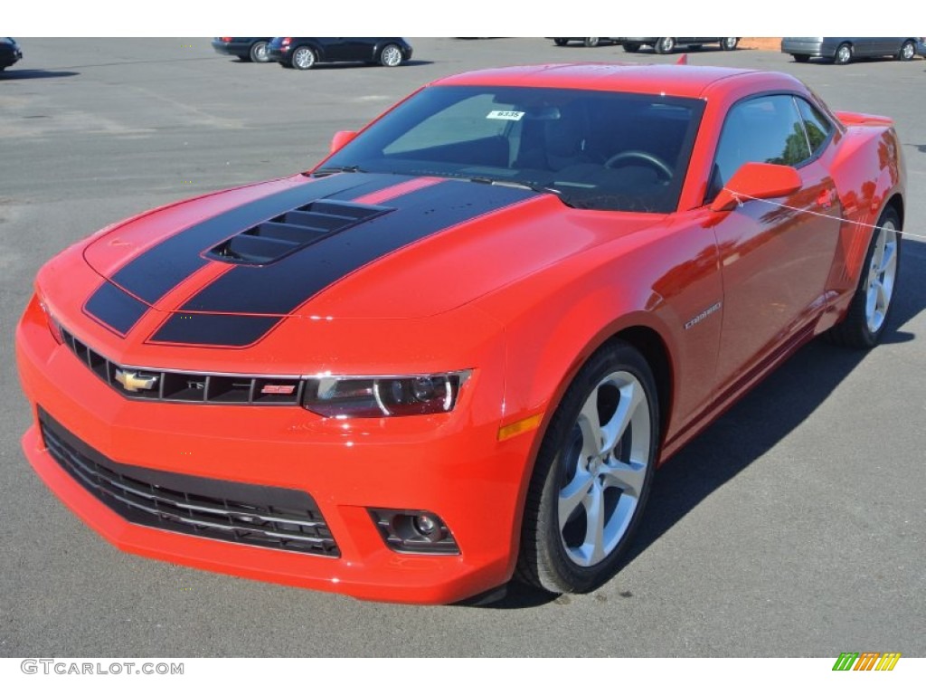 2015 Camaro SS Coupe - Red Hot / Black photo #2