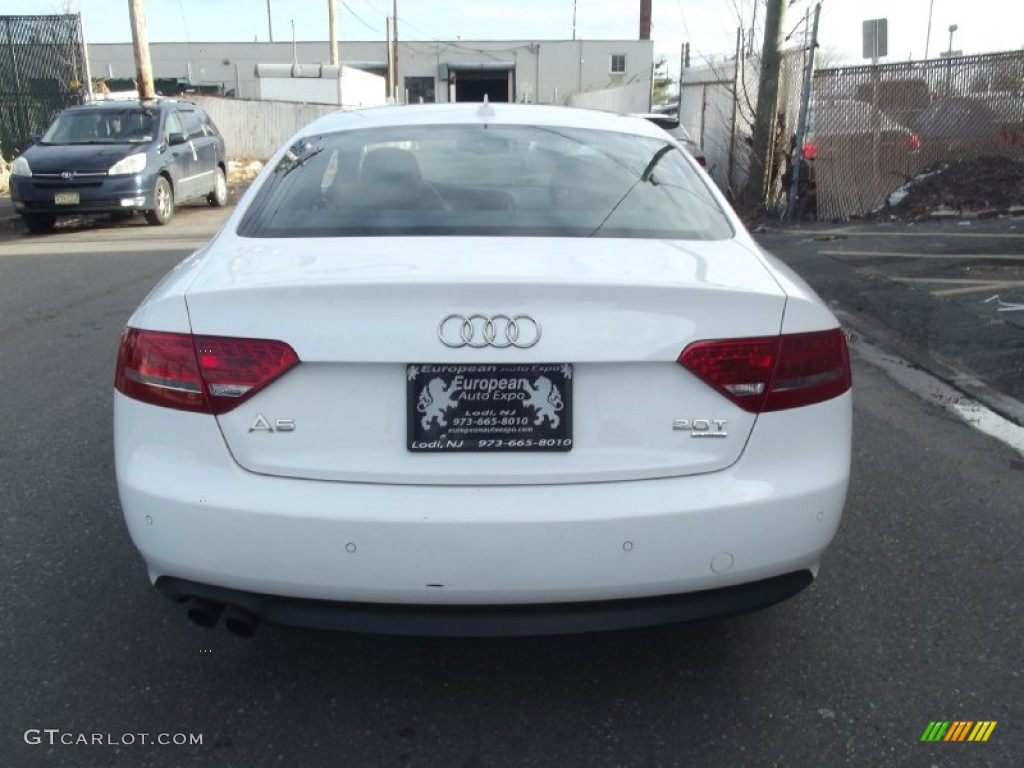 2012 A5 2.0T quattro Coupe - Ibis White / Cinnamon Brown photo #5