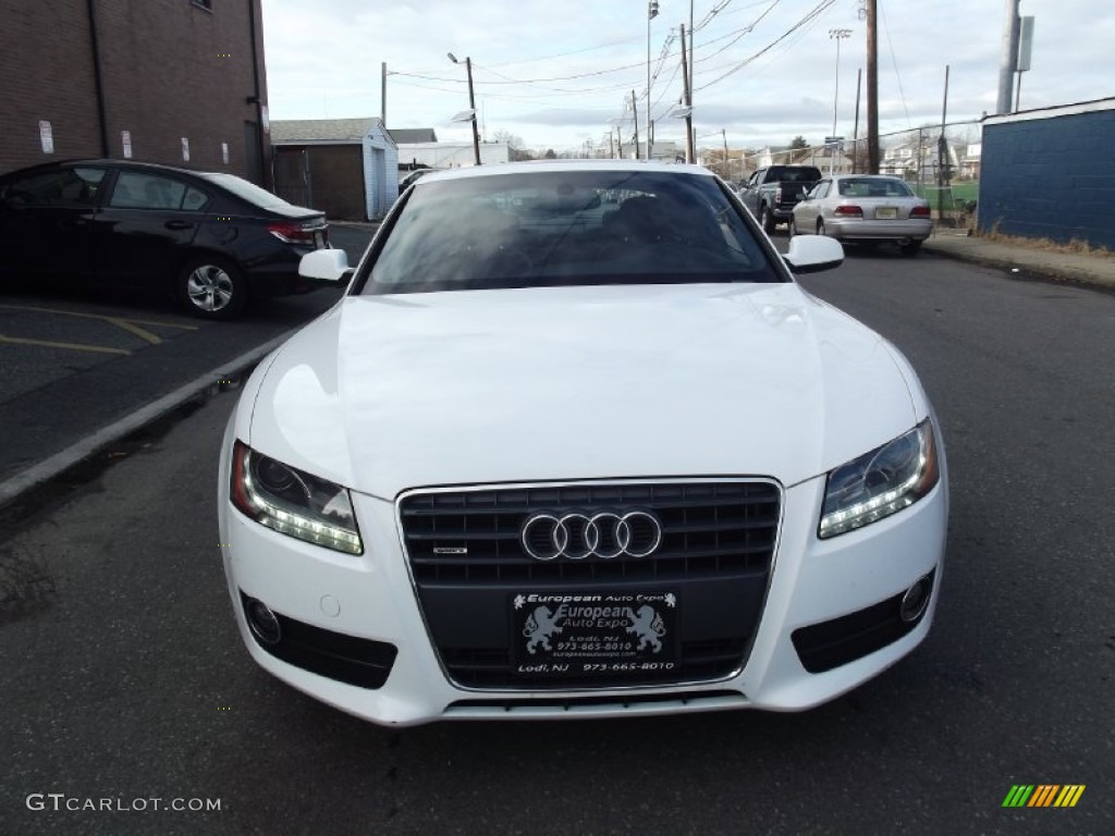 2012 A5 2.0T quattro Coupe - Ibis White / Cinnamon Brown photo #7