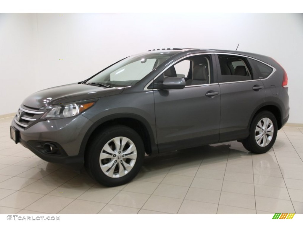 2012 CR-V EX 4WD - Polished Metal Metallic / Gray photo #3