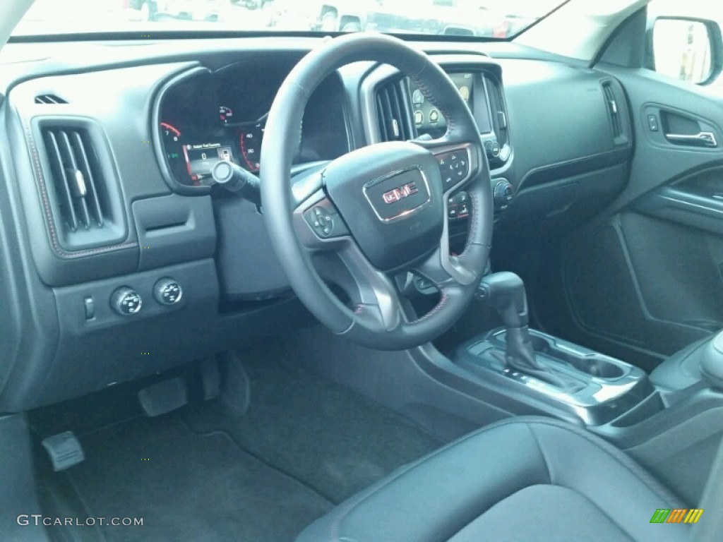 Jet Black Interior 2015 GMC Canyon SLE Crew Cab 4x4 Photo #99896061