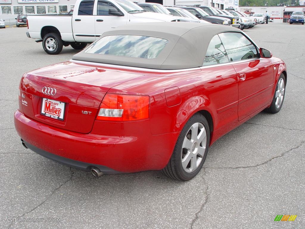 2006 A4 1.8T Cabriolet - Brilliant Red / Beige photo #10