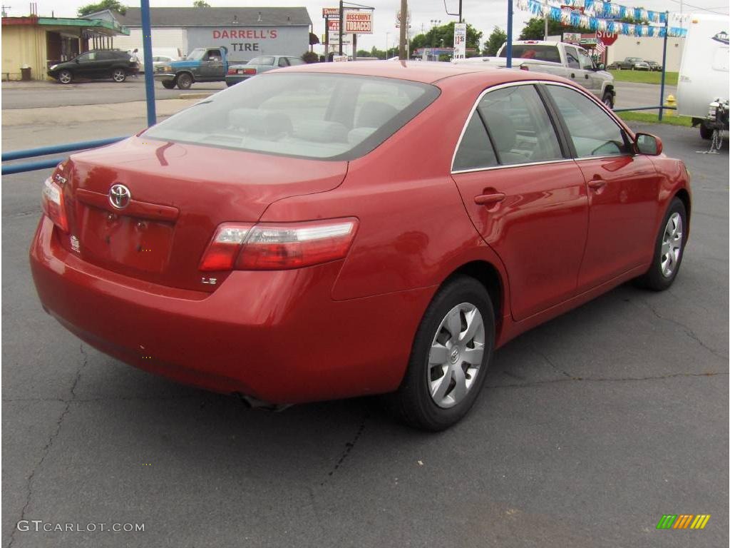 2007 Camry LE - Barcelona Red Metallic / Ash photo #3