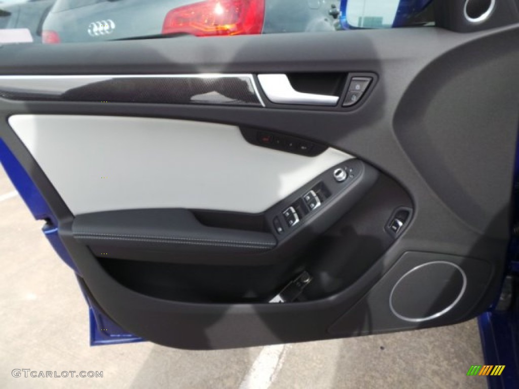 2015 Audi S4 Premium Plus 3.0 TFSI quattro Black/Lunar Silver Door Panel Photo #99898053