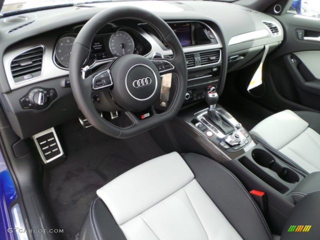 Black/Lunar Silver Interior 2015 Audi S4 Premium Plus 3.0 TFSI quattro Photo #99898077