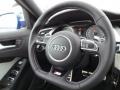 2015 Audi S4 Black/Lunar Silver Interior Steering Wheel Photo