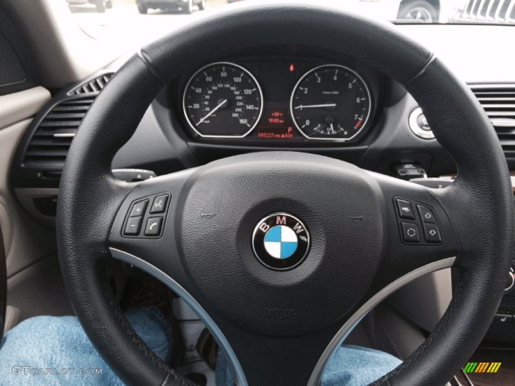 2009 1 Series 128i Coupe - Alpine White / Taupe photo #13